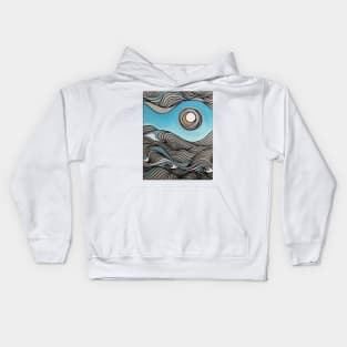 Shining Over the Waves Kids Hoodie